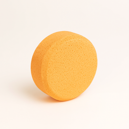 Zesty Behavior shower steamer by Soft By Nature — citrus blend aromatherapy tablet with sweet orange, for an uplifting, energizing shower ritual.